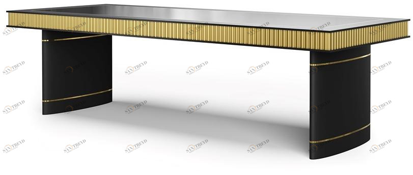 DWFI Прямоугольный лакированный обеденный стол  00002396 