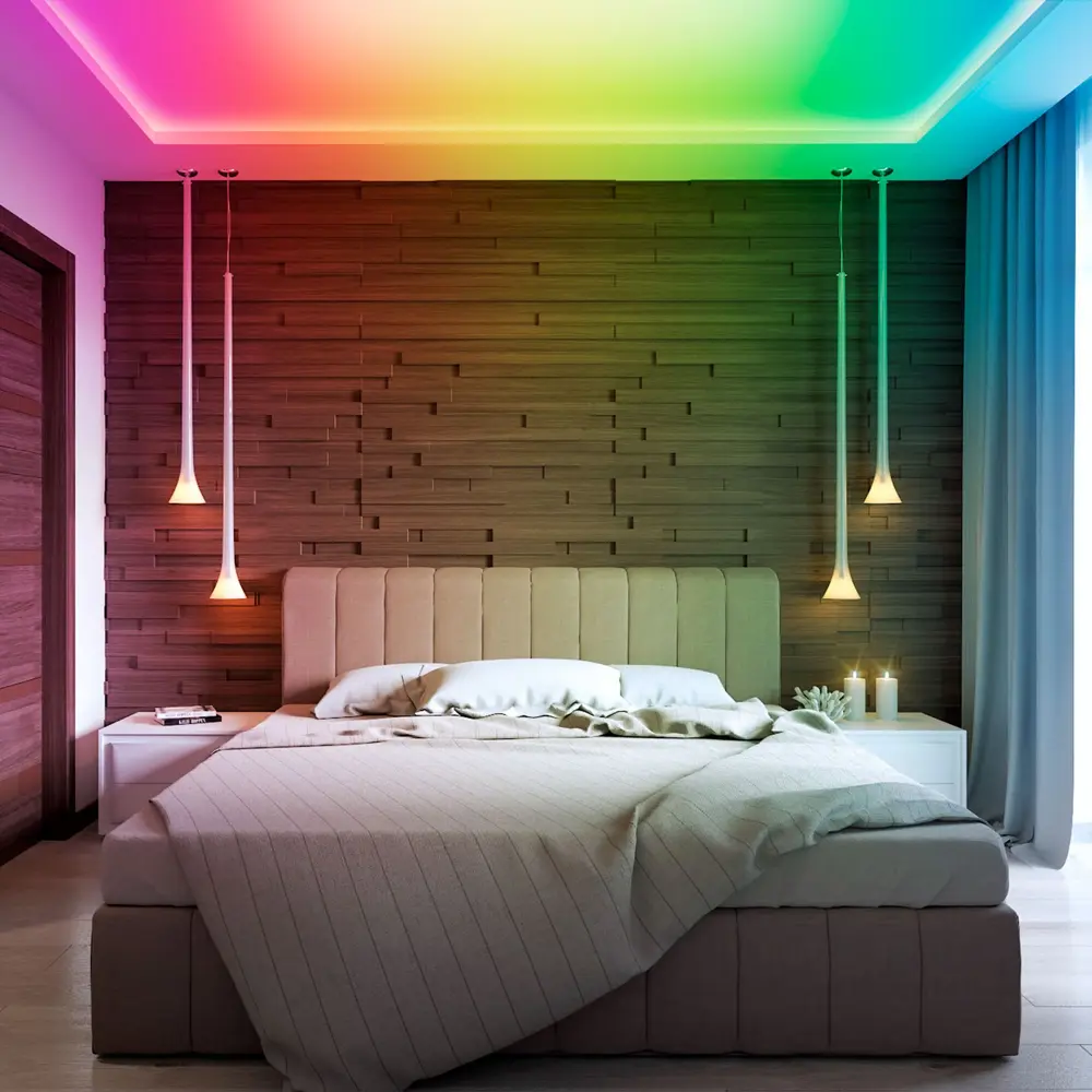 Светодиодная лента адресная SMD 5050 60 диод/14.4 Вт/м 12 В 10 мм IP20 2 м RGB белая подложка 82535313 STLM-2168943 APEYRON 