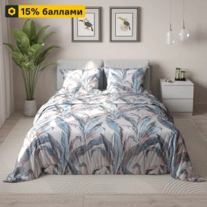 89338195 Комплект постельного белья Шуйские ситцы Дом снов Флэки двуспальный зеленый STLM-1382646