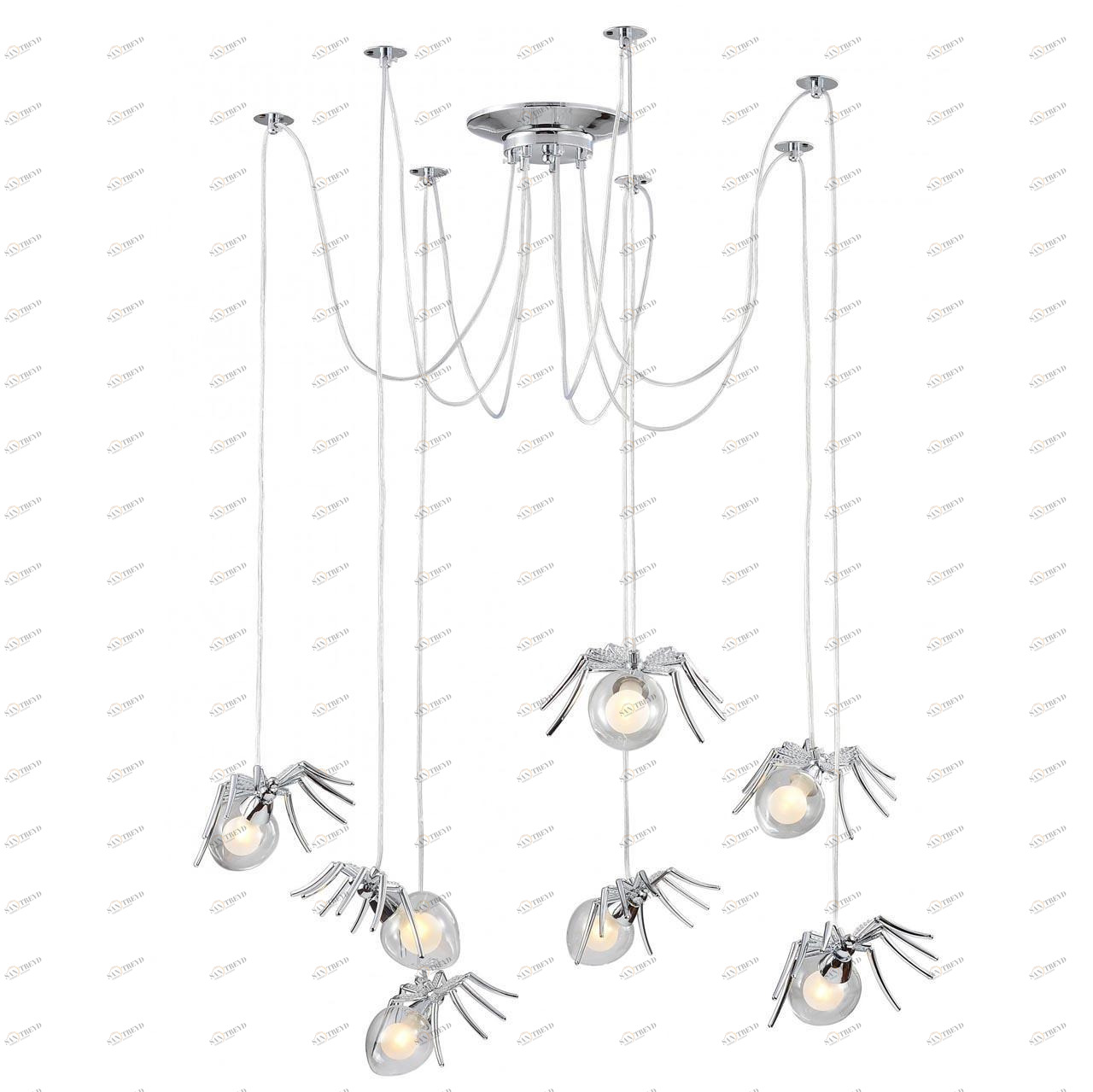 Подвесная люстра Divinare 1308/02 SP-7 DIVINARE ДИЗАЙНЕРСКИЕ 187687 Хром 