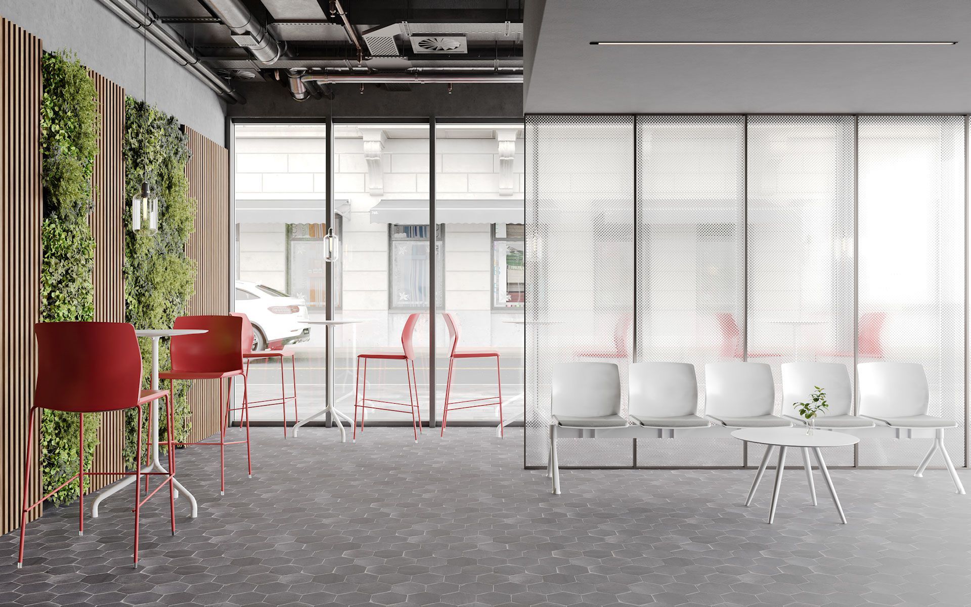 Пластиковый штабелируемый стул с подставкой для ног Diemmebi Весы ARCH-00077775 - Вид №1