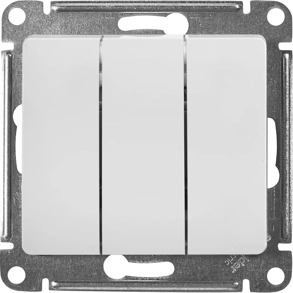 Schneider Electric Glossa — трёхклавишный выключатель для управления светом 86710483 STLM-0070853 - Вид №1