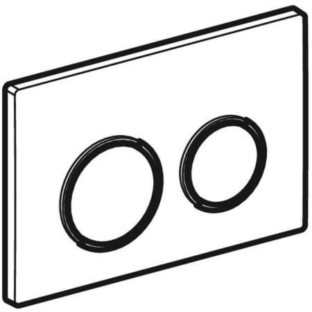 115.085.KN.1 Смывная клавиша Geberit Omega20, двойной смыв Geberit  - Вид №1