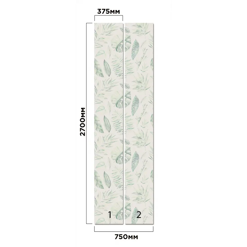 Комплект панелей ПВХ Флора 8 мм 2700х375 мм 2.025 м² 2 шт VENTA STLM-2101607 - Вид №2