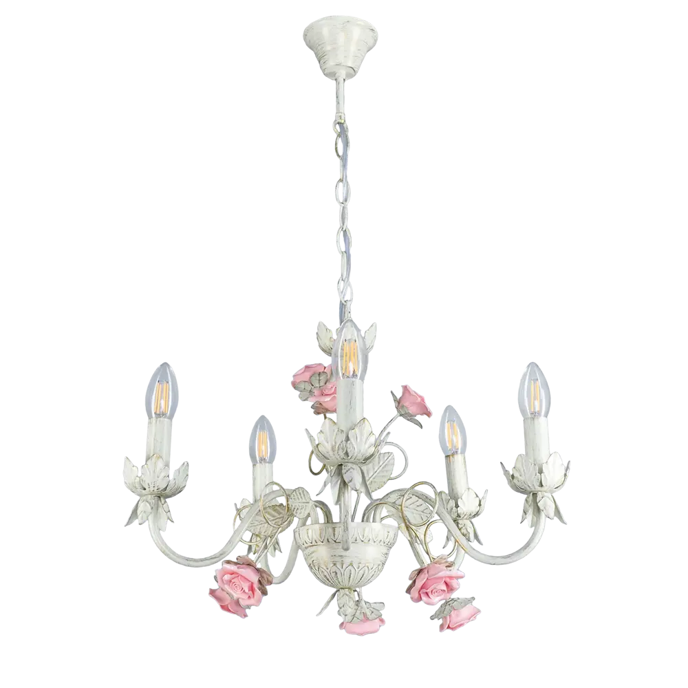 Люстра Букет 5xE14x60 Вт, металл, цвет белый MW-Light STLM-2163340 - Вид №1