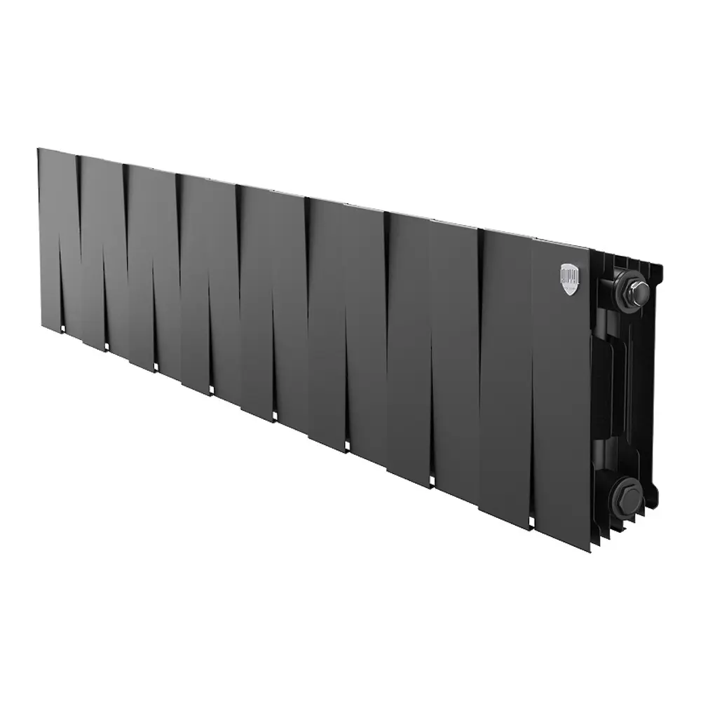 Радиатор секционный Royal Thermo Pianoforte 200/100 16 секций боковое подключение биметалл черный 86733724 STLM-2072698 
