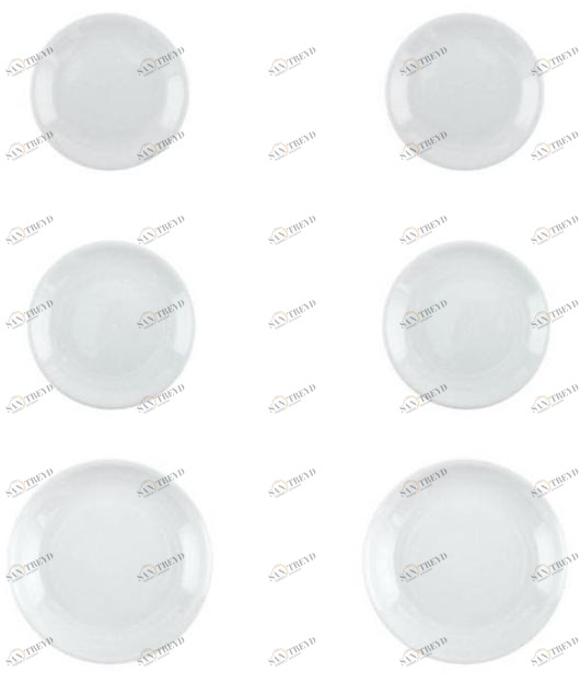 Driade Набор фарфоровых тарелок The white snow Dw012l5012002