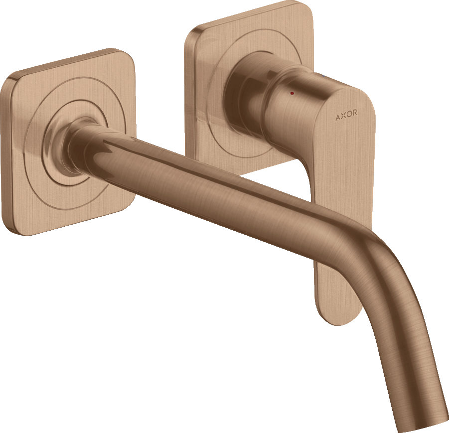 34116310 Смеситель для раковины, однорычажный, скрытого монтажа, настенный, с изливом 227 мм и розетками AXOR CITTERIO M