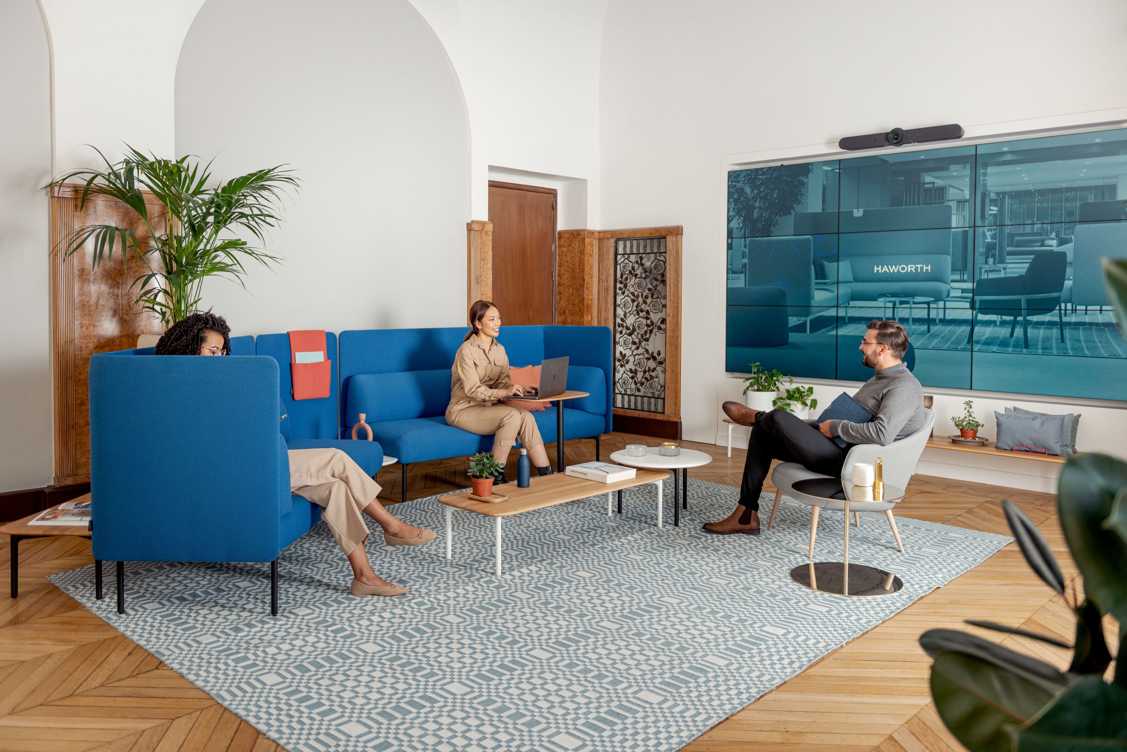 3-местный тканевый диван Haworth Openest ARCH-00093418 - Вид №1