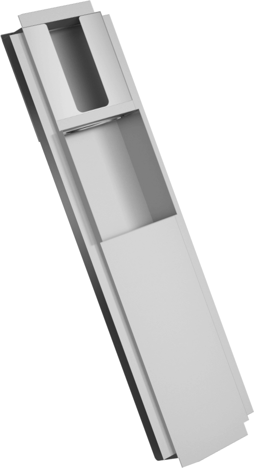 T560-S Комбинированный блок с диспенсером для полотенец и мусорным баком объемом 20 л, полностью скрытый в стене