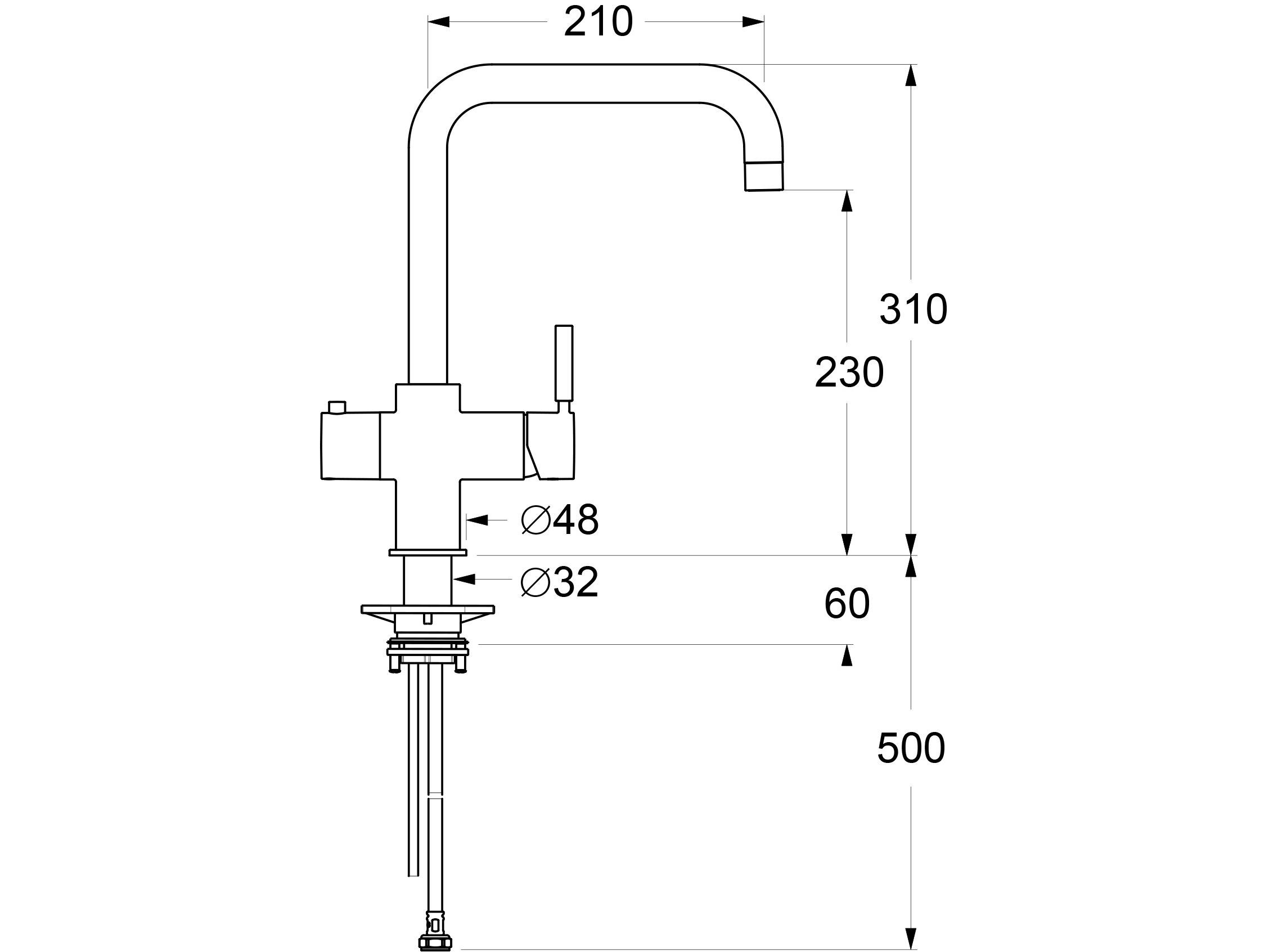Однорычажный смеситель для кухни с поворотным изливом GUGLIELMI RUBINETTERIE чистый ARCH-00102735 - Вид №7