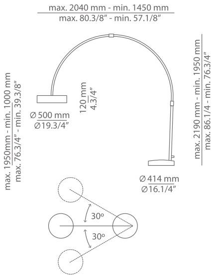 Estiluz Светодиодная дуговая лампа Iris P-2718 - Вид №3