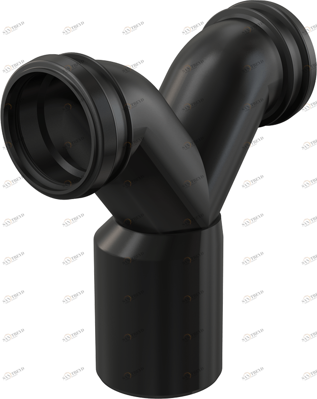 Двойное колено 90° с защитными затворами ALCAPLAST M909