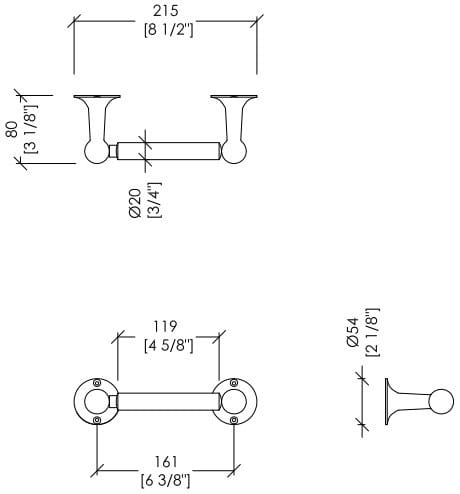 Латунный держатель рулона Devon&Devon Нью-Йорк ARCH-00114903 - Вид №2