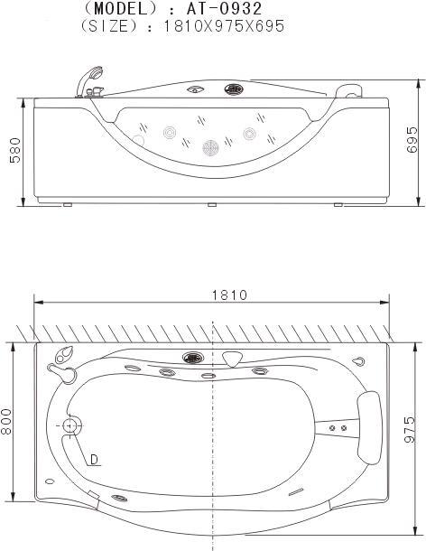 A-0932 Ванна Appollo A Santreyd - Вид №2