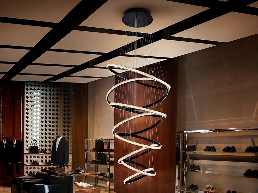 098136 Подвесной светильник 8 колец черный Schuller Ring