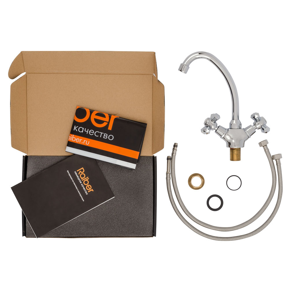 R7003 Смеситель для кухни с двумя рукоятками Raiber Ventis  - Вид №2