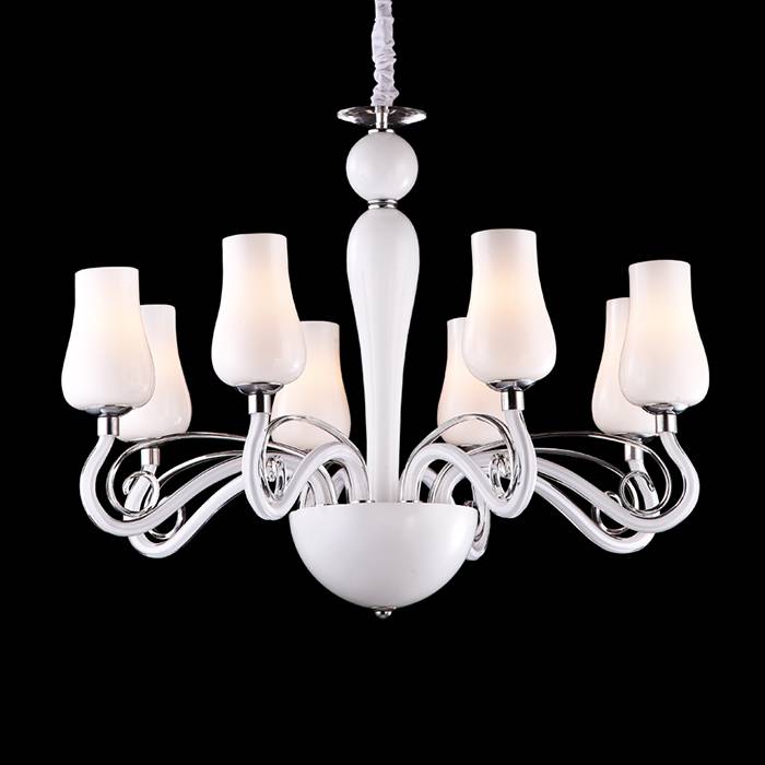 Подвесная люстра Arte Lamp Biancaneve A8110LM-8WH ARTE LAMP ДИЗАЙНЕРСКИЕ, BIANCANEVE 056388 Белый  - Вид №1