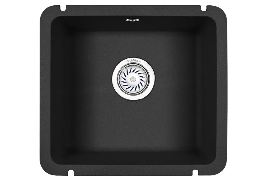 3601, ЧЁРНЫЙ, кухонная мойка, кварц GRANULA 3601-ST80 - Вид №1