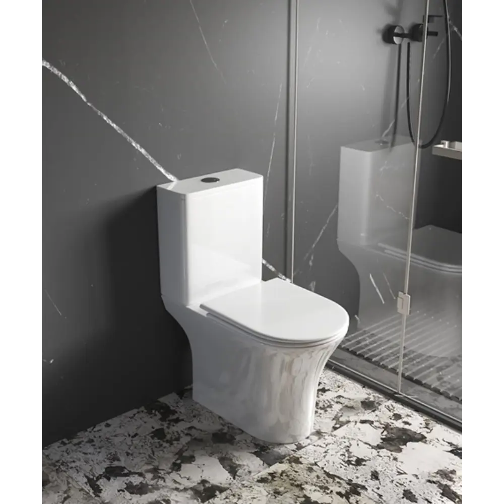 Унитаз-компакт Aquatek Optima T безободковый двойной смыв торнадо цвет белый STLM-2014207 - Вид №7