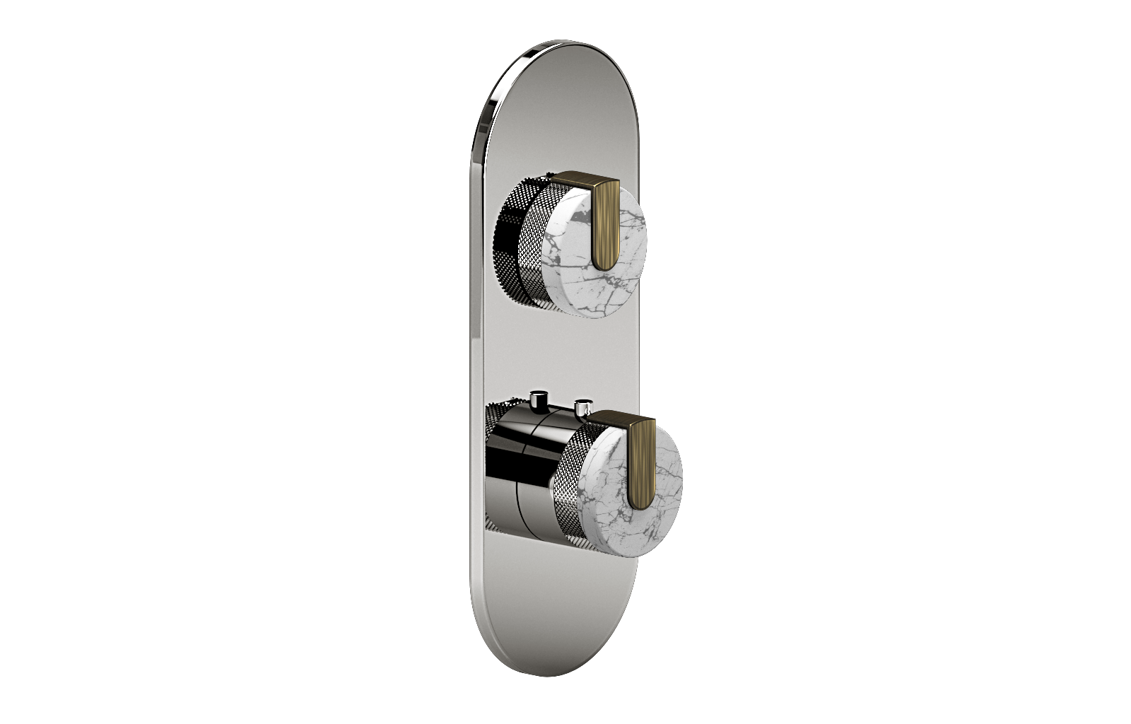 E-8026-R2MWE0-L1VBB-PC-T Планка M-Series с 2 ручками - Внешняя часть GRAFF MOD+