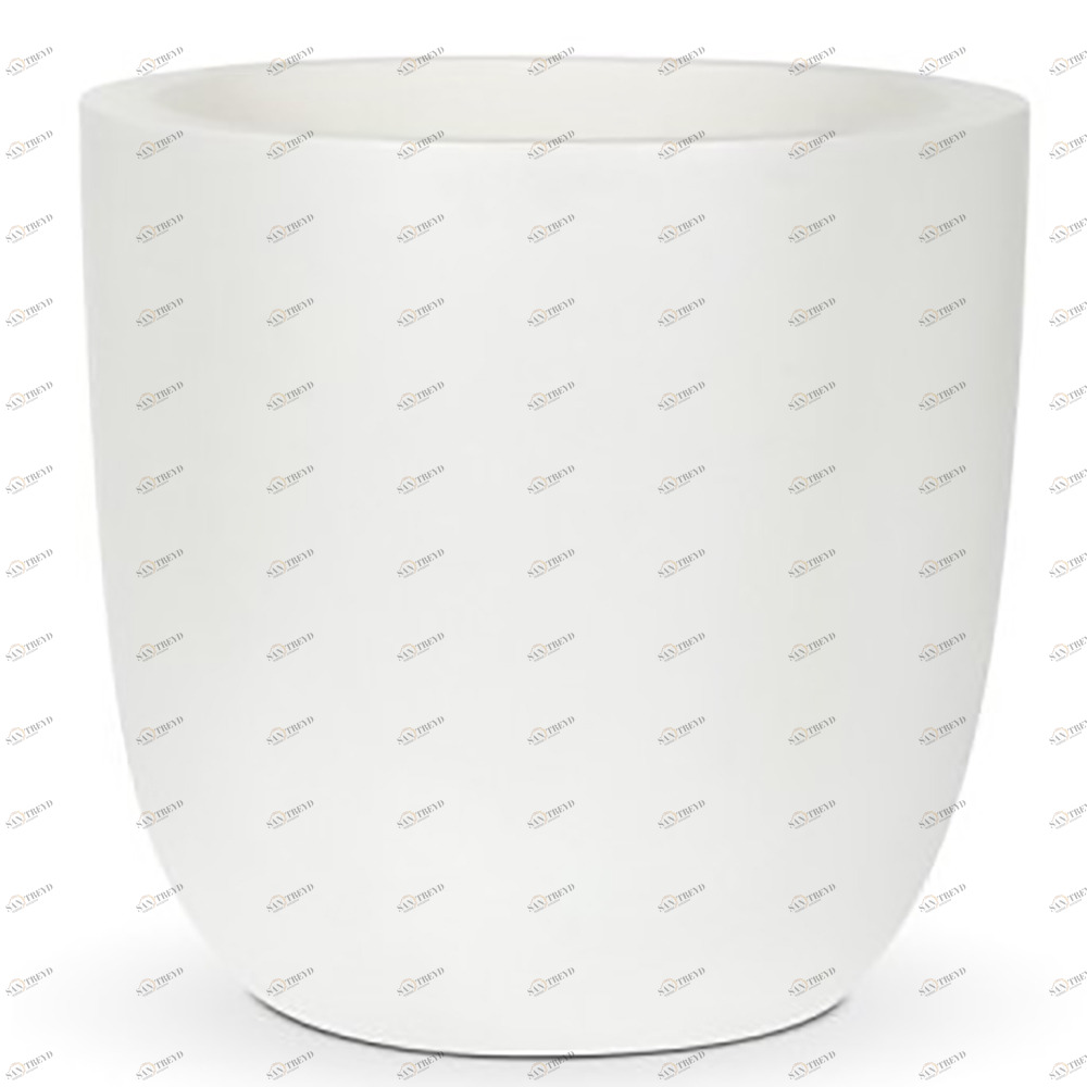 Уличный вазон 54х54 см белый мрамор "Альма" CAPI EUROPE СОВРЕМЕННЫЙ 117219 Белый 