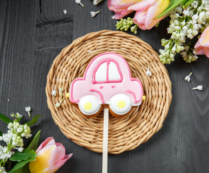 9653 Пряник Машинка розовая Вкусляндия 