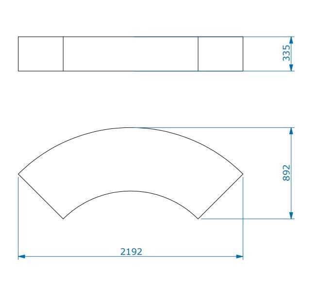 Скамья из пены QM без спинки Quinze & Milan Осака ARCH-00022668 - Вид №2