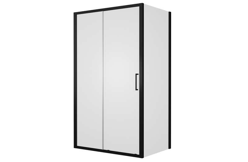 Душевое ограждение одна раздвижная дверь (без поддона) BLACKLINE BS120.3101B bravat  - Вид №2