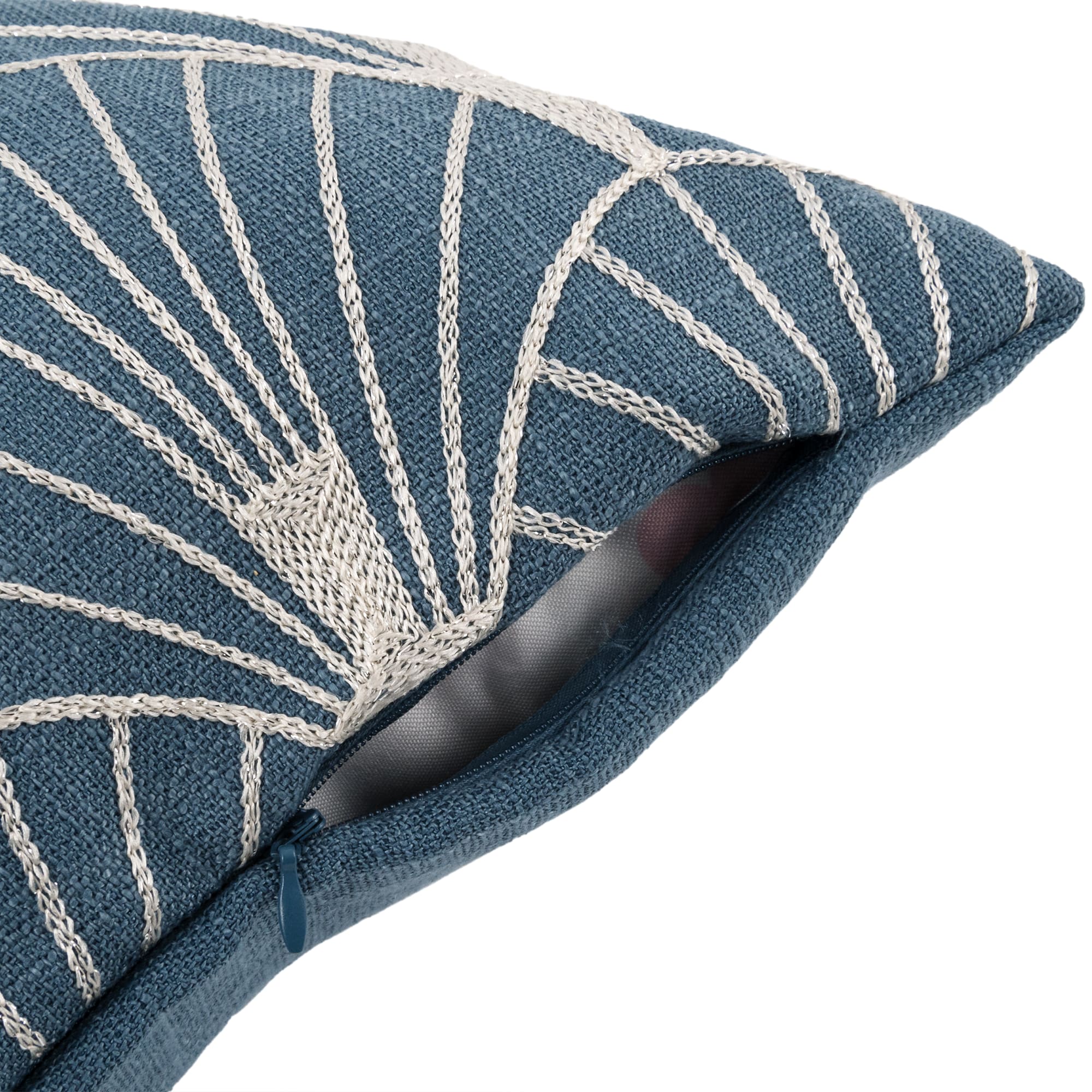 82041961 Наволочка декоративная GreatGatsby, 40x40 см, веер, цвет синий Santreyd  - Вид №2