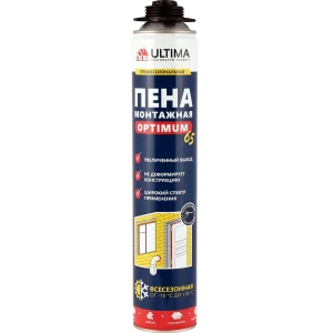 Пена монтажная профессиональная Ultima Optimum 65 всесезонная, 780 мл 83733769 STLM-2194015