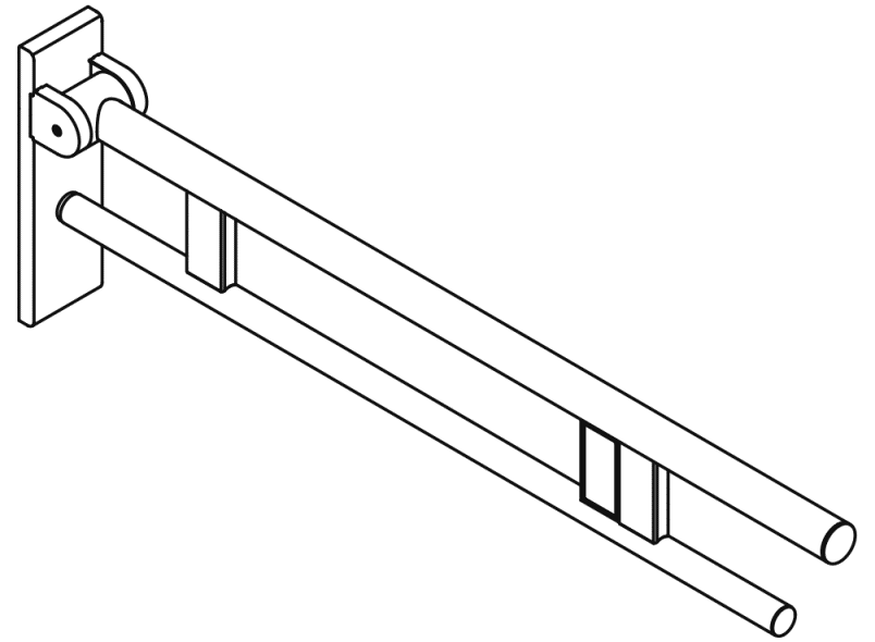 900.50.18140 Опорная рейка Duo, исполнение b HEWI Stützen  - Вид №2