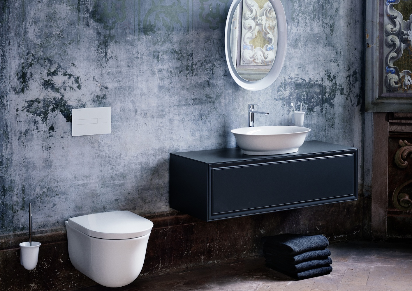 H8738547570001 Керамический стакан для зубных щеток, крепежный набор включен в комплект LAUFEN PRO - Вид №1