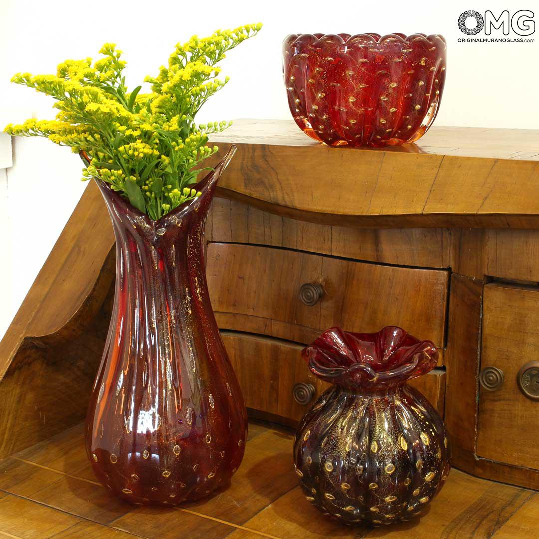 4823 ORIGINALMURANOGLASS Ваза Провенца - соммерсо - муранское стекло OMG 9 см  - Вид №1