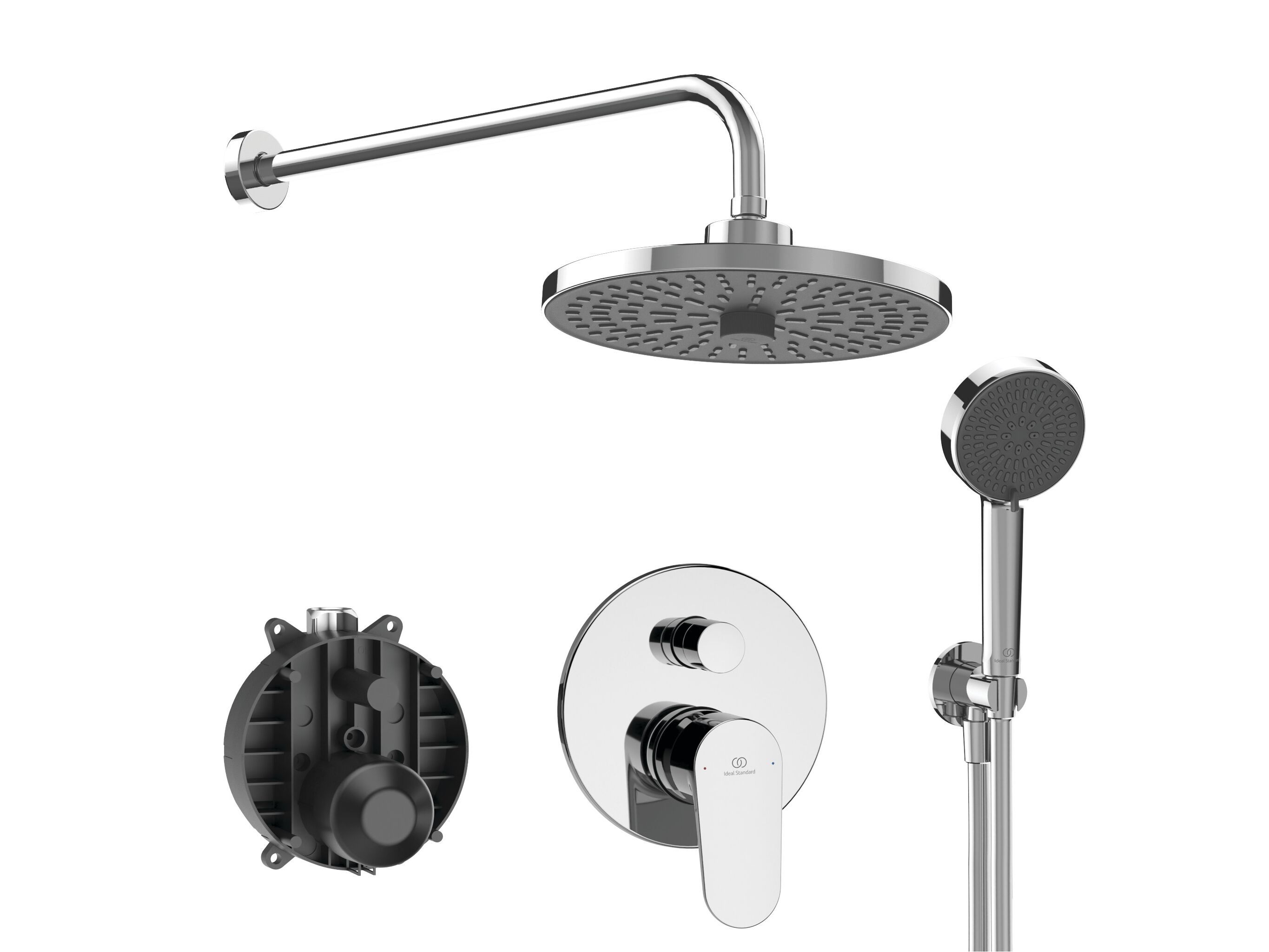 Однорычажный 4-луночный встраиваемый набор для душа Ideal Standard CERAFINE O ARCH-00061336