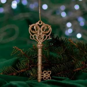 84884202 Новогоднее украшение Ключик 15x6 см цвет золотой STLM-1378458