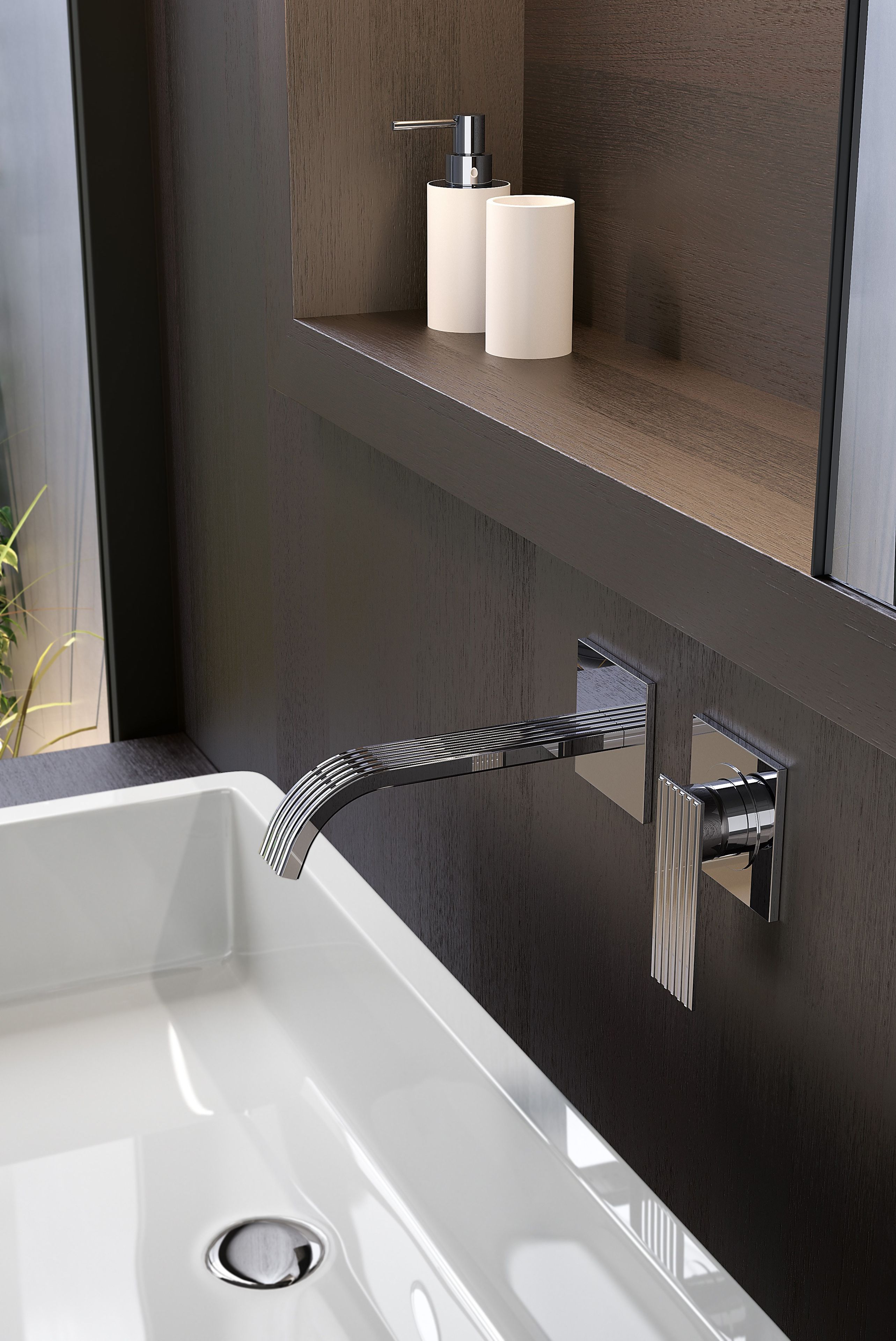 Латунный настенный смеситель для раковины Rubinetterie Treemme ARCH-00095014 - Вид №2