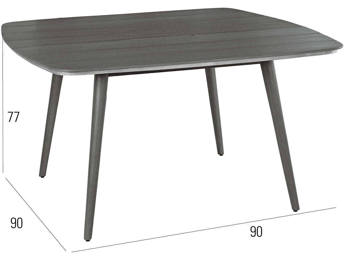 98.00.0716 Набор для высокой столовой барной стойки - серый камень Орландо, 5 шт. - 4x барных стула Orlando twist oyster + 1x барный стол Iconic 90 × 90 Mbm  - Вид №2