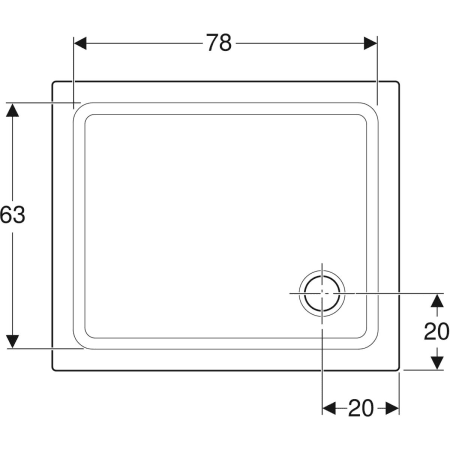 652250000 Прямоугольный душевой поддон Geberit Renova Geberit  - Вид №2