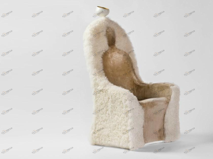 BD Barcelona Design Кресло меховое с подлокотниками с высокой спинкой sun-id-1479906