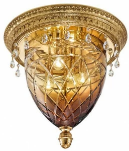 Possoni Illuminazione Потолочный светильник из чистого золота с кристаллами Swarovski® Edgard 4300/plg