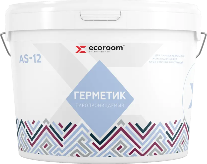 90330527 Герметик акриловый Ecoroom as-12 паропроницаемый белый 4660 мл STLM-0187483