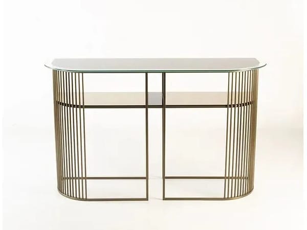 Консоль полумесяца из стали и стекла Galbiati Exclusive Interiors ARCH-00100641