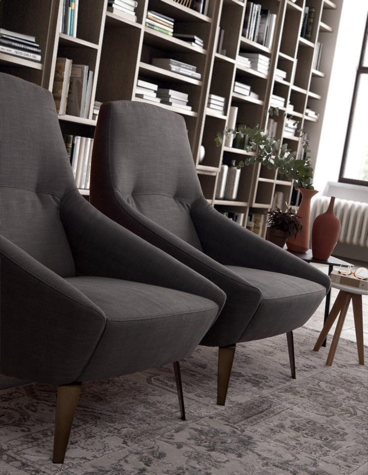 Febal Casa Кресло из ткани с подлокотниками sun-id-1486001 - Вид №1