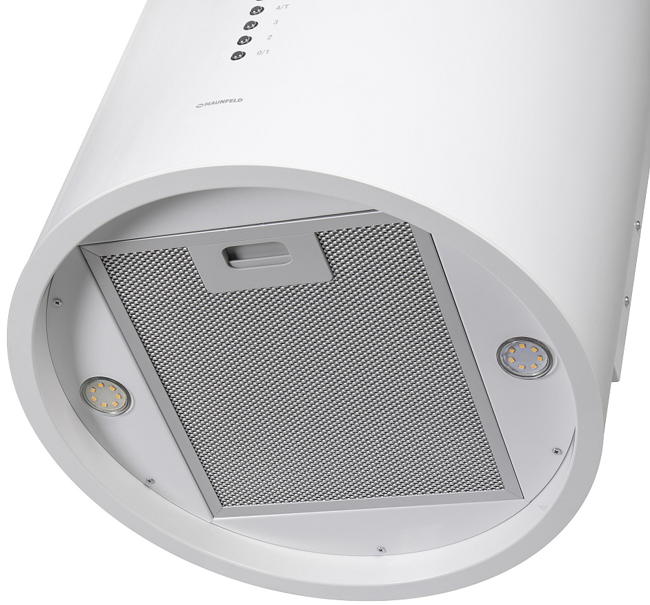 LEE WALL (C) 39 WHITE Вытяжка / вытяжка с настенным креплением, максимальная производительность 1000 м3/ч,рассчитанная на кухню до 40 м2 с низким уровнем шума 52 дб, белая Maunfeld Santreyd  - Вид №1