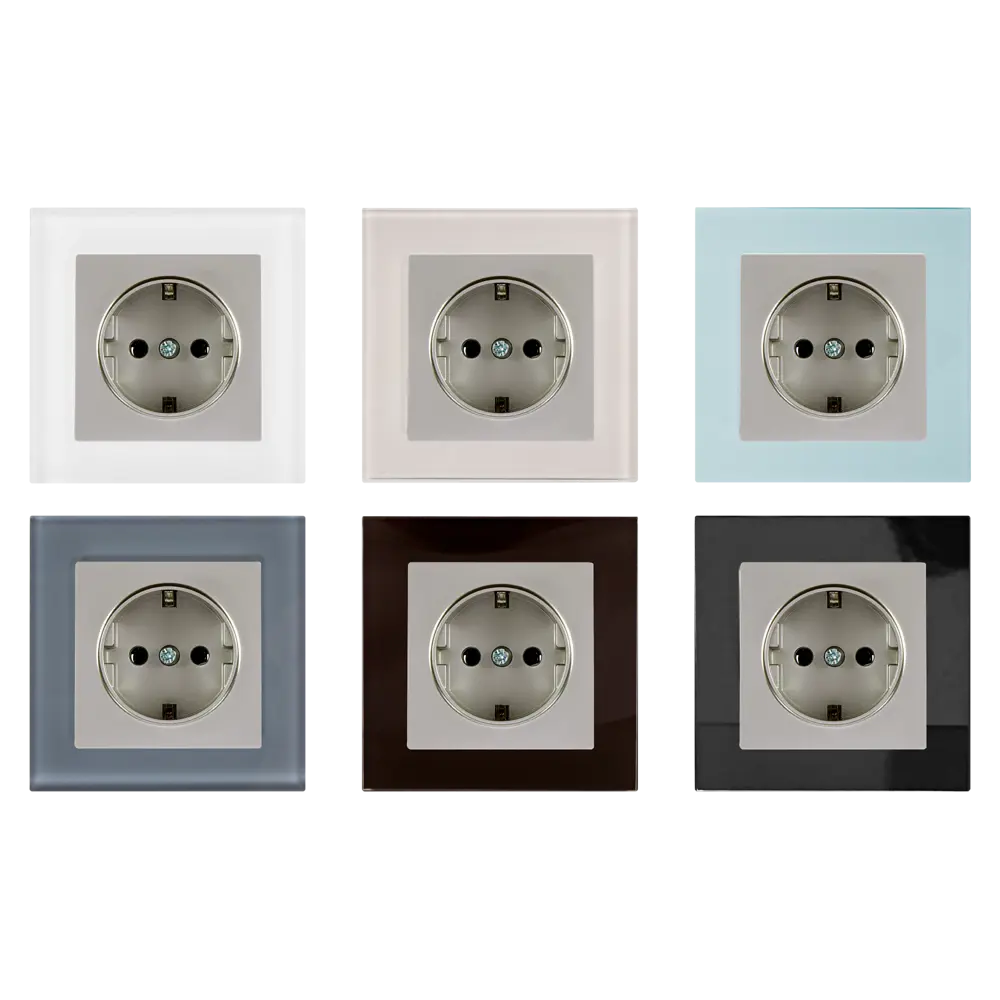 Розетка встраиваемая WERKEL с заземлением, серебристая для безопасного подключения 17782184 Встраиваемые механизмы STLM-0008609 - Вид №1