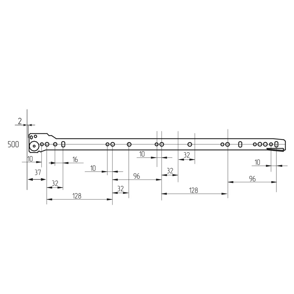 Направляющие роликовые l500 мм, сталь, цвет белый 82923609 STLM-2086327 Santreyd  - Вид №2