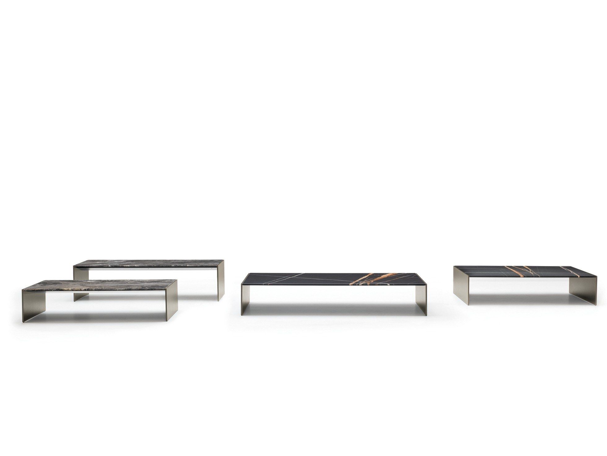 Низкий мраморный журнальный столик Minotti Linha ARCH-00141596