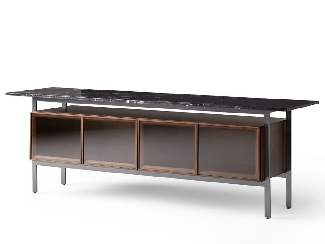 Шкаф из дерева и стекла с откидными дверями Punt Чикаго ARCH-00074008 - Вид №30