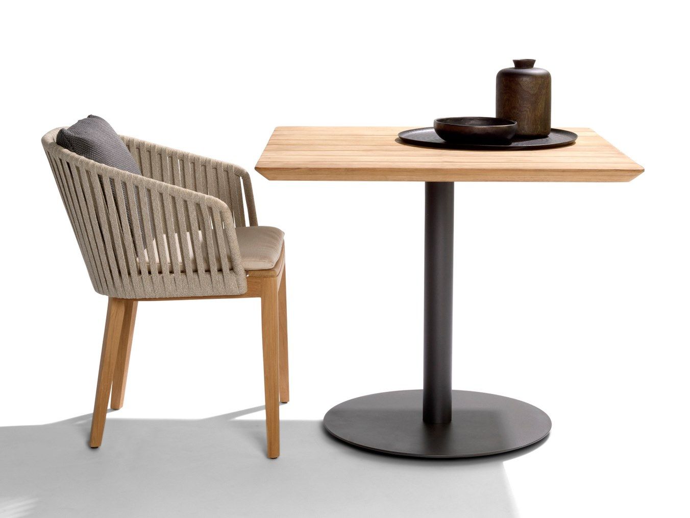 Квадратный стол из тикового дерева TRIBÙ T-Table ARCH-00022346 - Вид №1